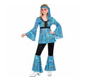 Disfraz de Hippie años 60 Mandala azul oscuro para mujer