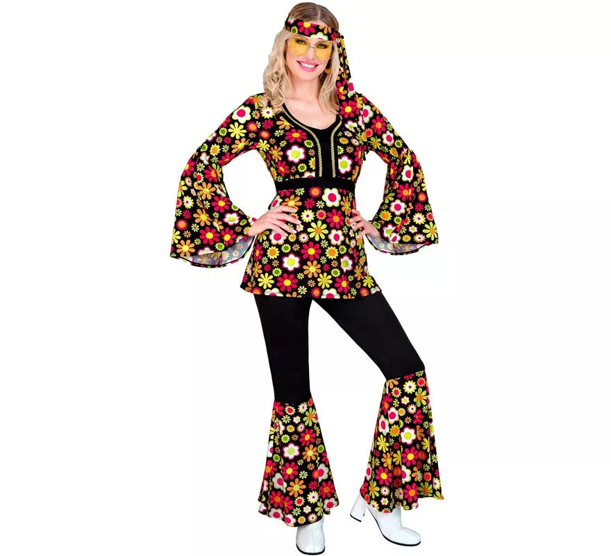 Translation missing: es.Disfraz de Hippie años 60 oscura para mujer