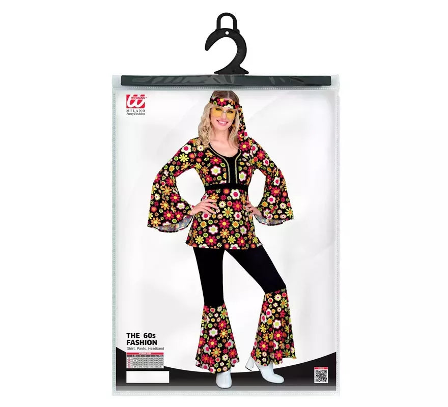Disfraz de Hippie años 60 oscura para mujer