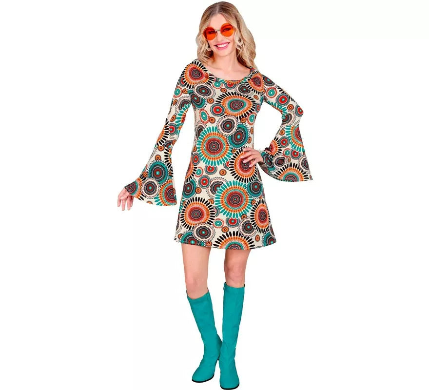 Disfraz de Hippie años 60 Vintage para mujer