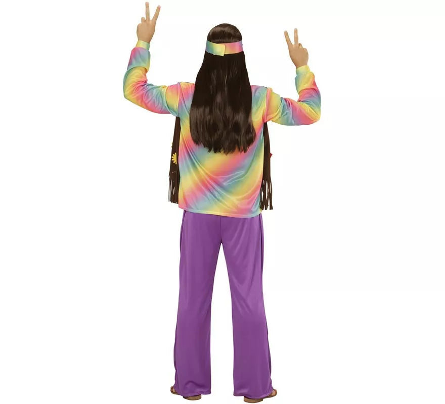 Translation missing: es.Disfraz de Hippie Arcoíris para hombre
