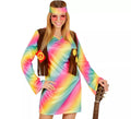 Disfraz de Hippie Arcoíris para mujer