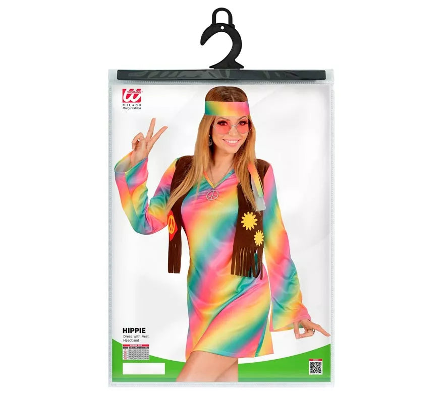 Translation missing: es.Disfraz de Hippie Arcoíris para mujer