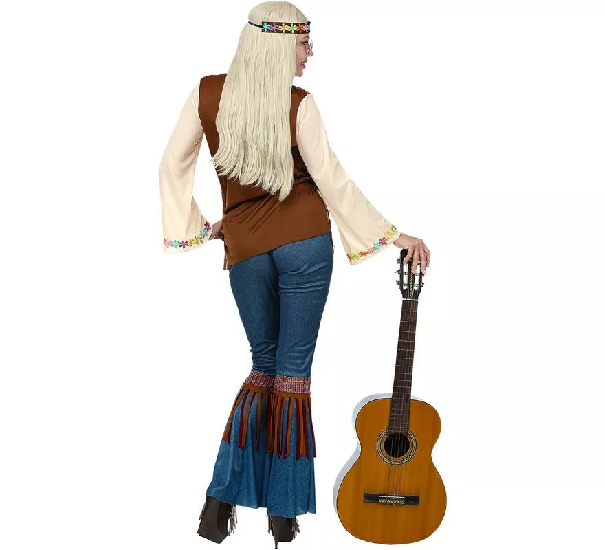 Translation missing: es.Disfraz de Hippie beige para mujer