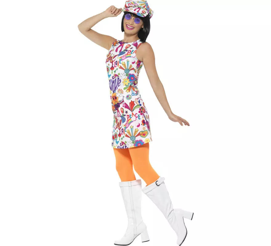 Translation missing: es.Disfraz de Hippie Buena Onda Años 60 para mujer