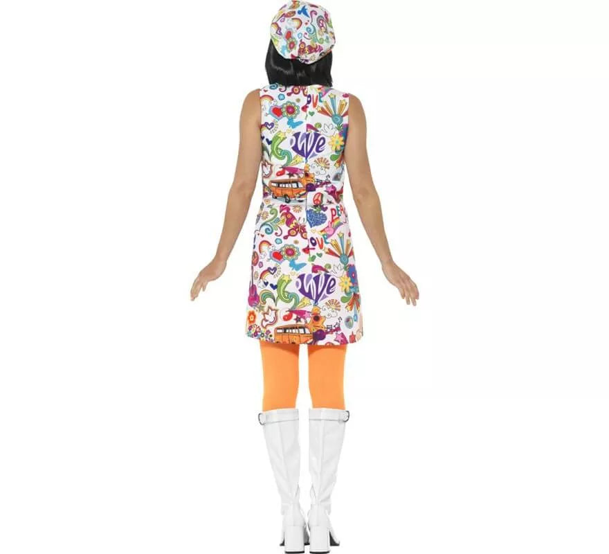 Disfraz de Hippie Buena Onda Años 60 para mujer