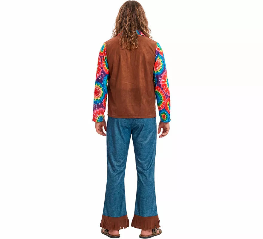 Disfraz de Hippie con Chaleco para hombre