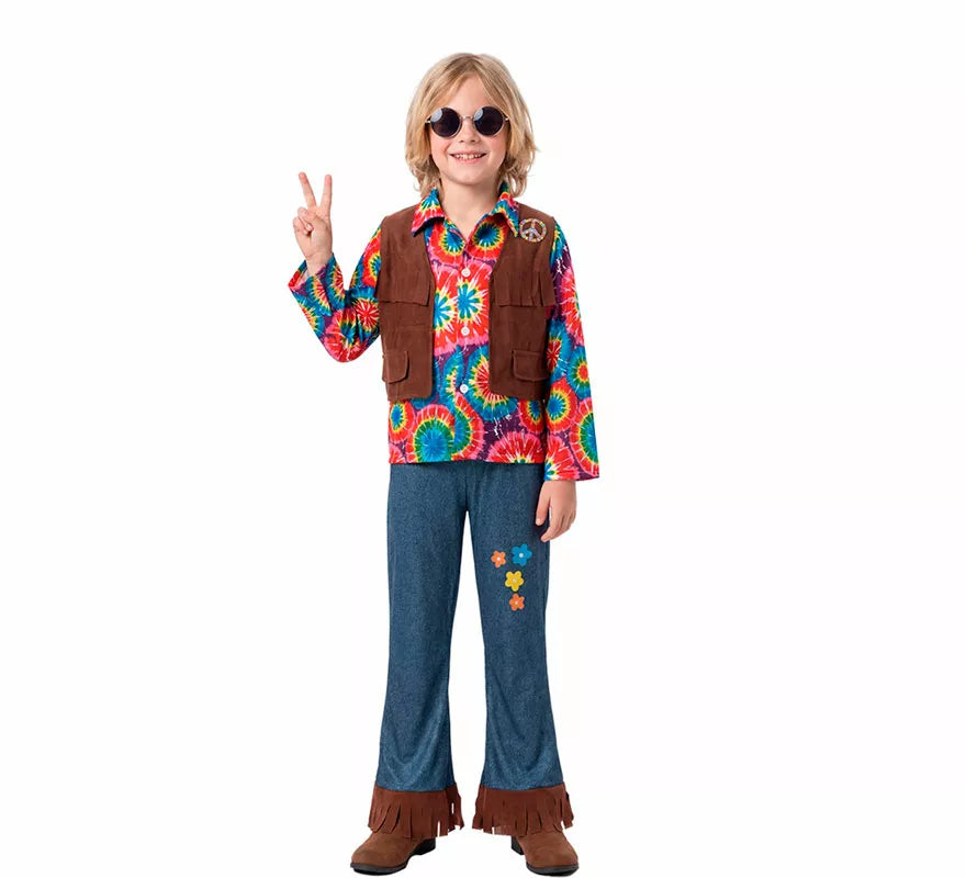 Translation missing: es.Disfraz de Hippie con Chaleco para niño