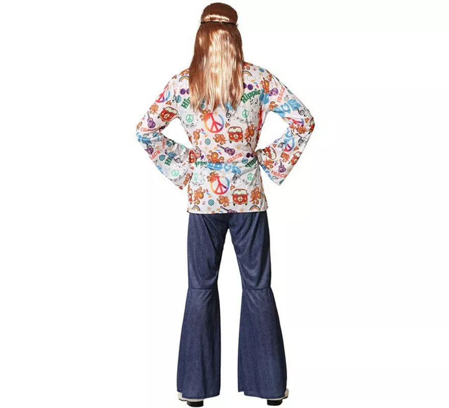 Translation missing: es.Disfraz de Hippie con Estampado para hombre