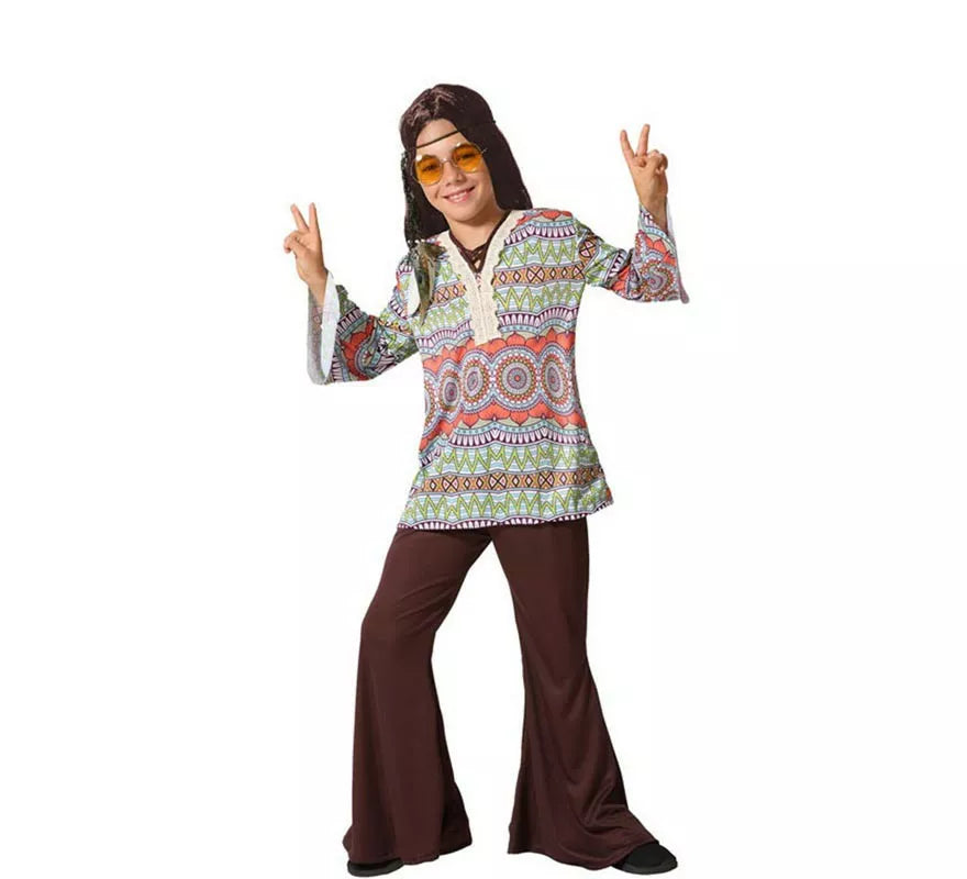 Translation missing: es.Disfraz de Hippie con Estampado para niño