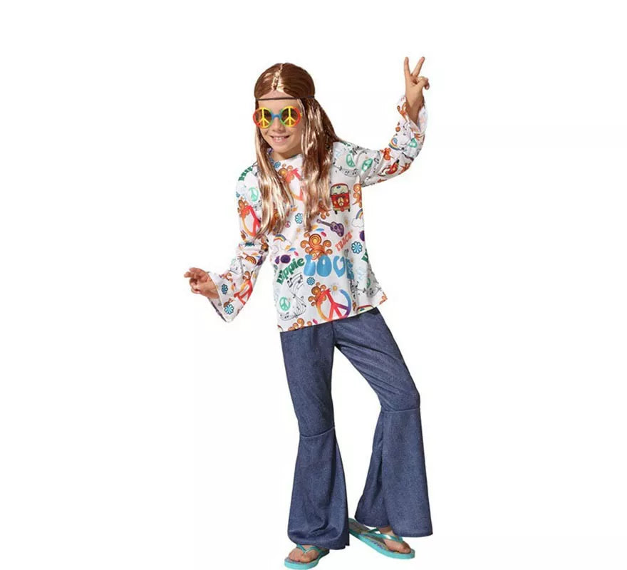 Translation missing: es.Disfraz de Hippie con Estampado para niño