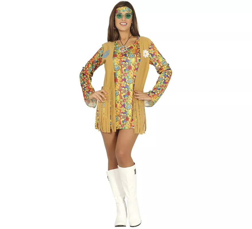 Translation missing: es.Disfraz de Hippie corto para mujer