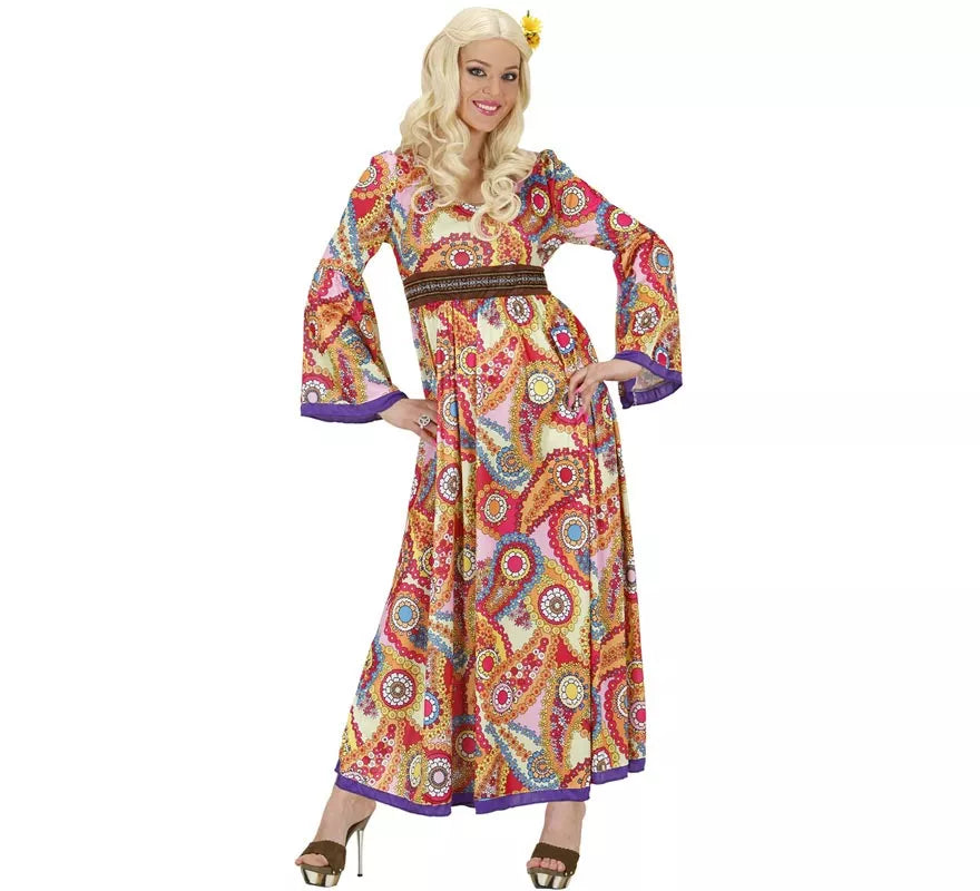 Translation missing: es.Disfraz de Hippie figuras con cinturón para mujer