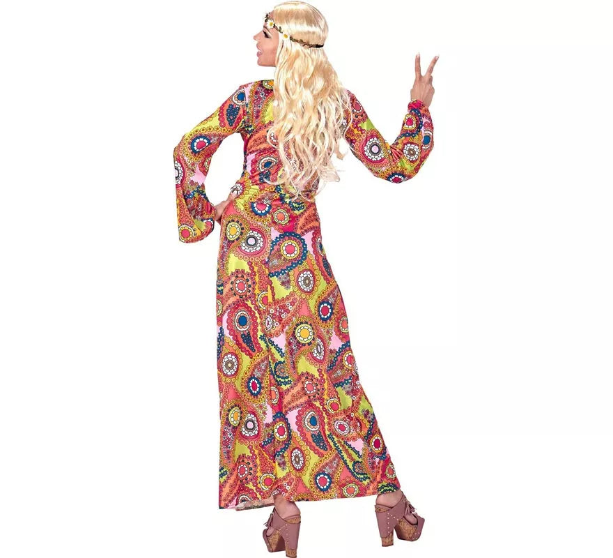 Translation missing: es.Disfraz de Hippie figuras multicolor para mujer