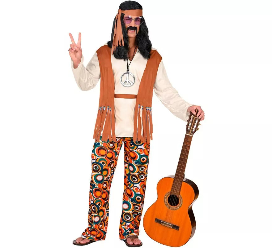 Translation missing: es.Disfraz de Hippie flecos largos para hombre