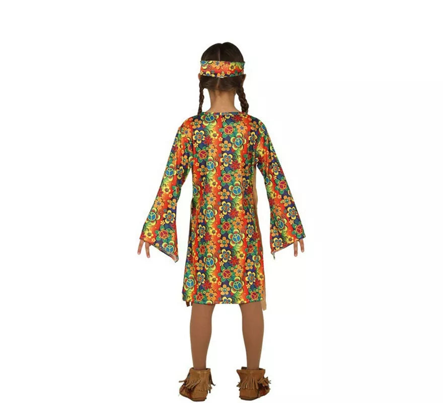 Translation missing: es.Disfraz de Hippie Floreada para niña