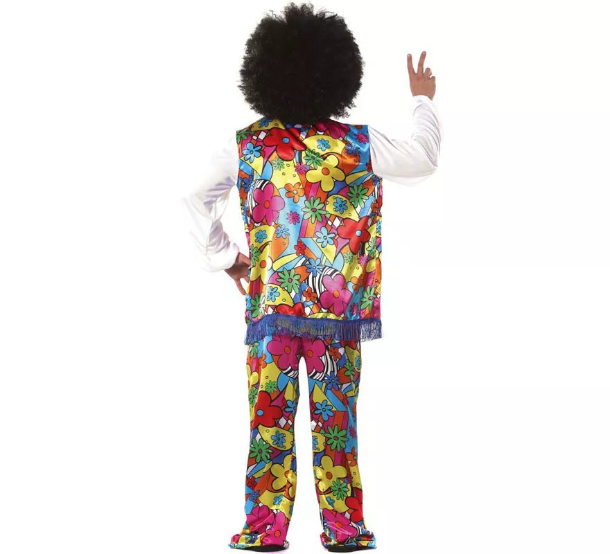 Translation missing: es.Disfraz de Hippie Floreado para hombre