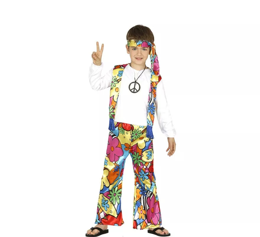 Translation missing: es.Disfraz de Hippie Florido para niños