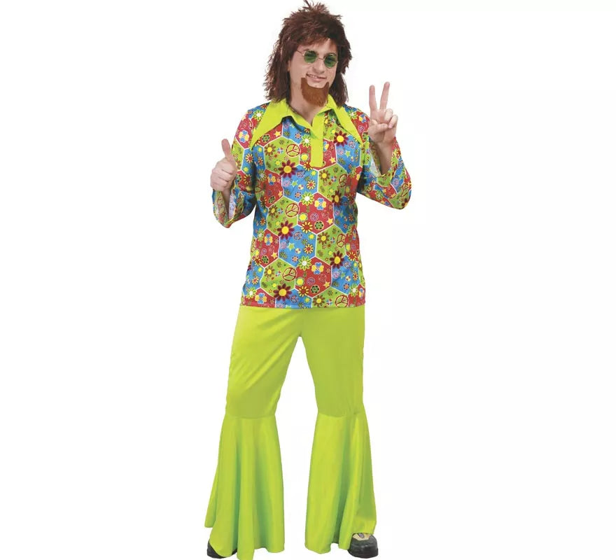 Translation missing: es.Disfraz de Hippie Flower Power para hombre