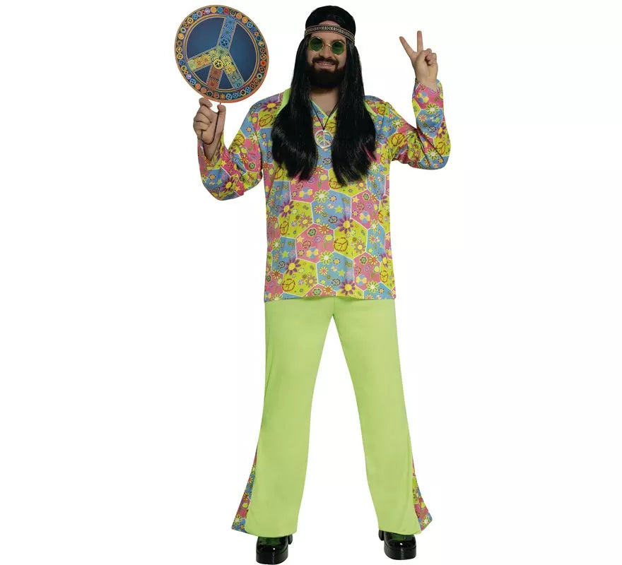 Translation missing: es.Disfraz de Hippie Flower Power para hombre