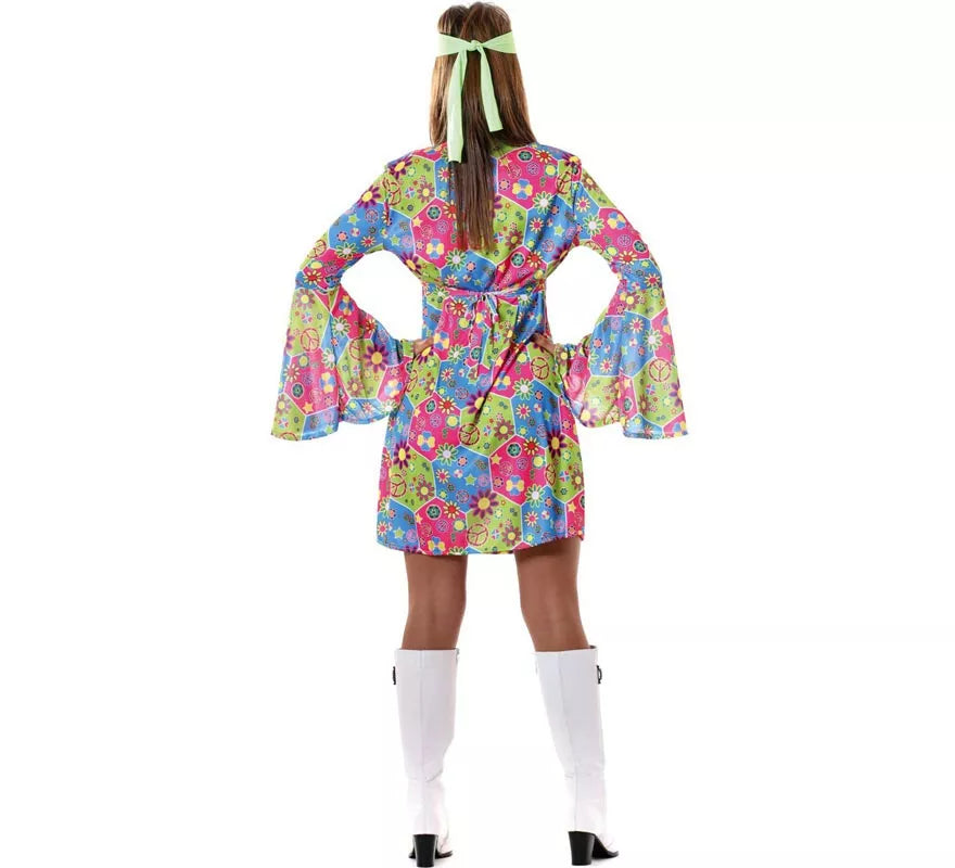 Translation missing: es.Disfraz de Hippie Flower Power para mujer