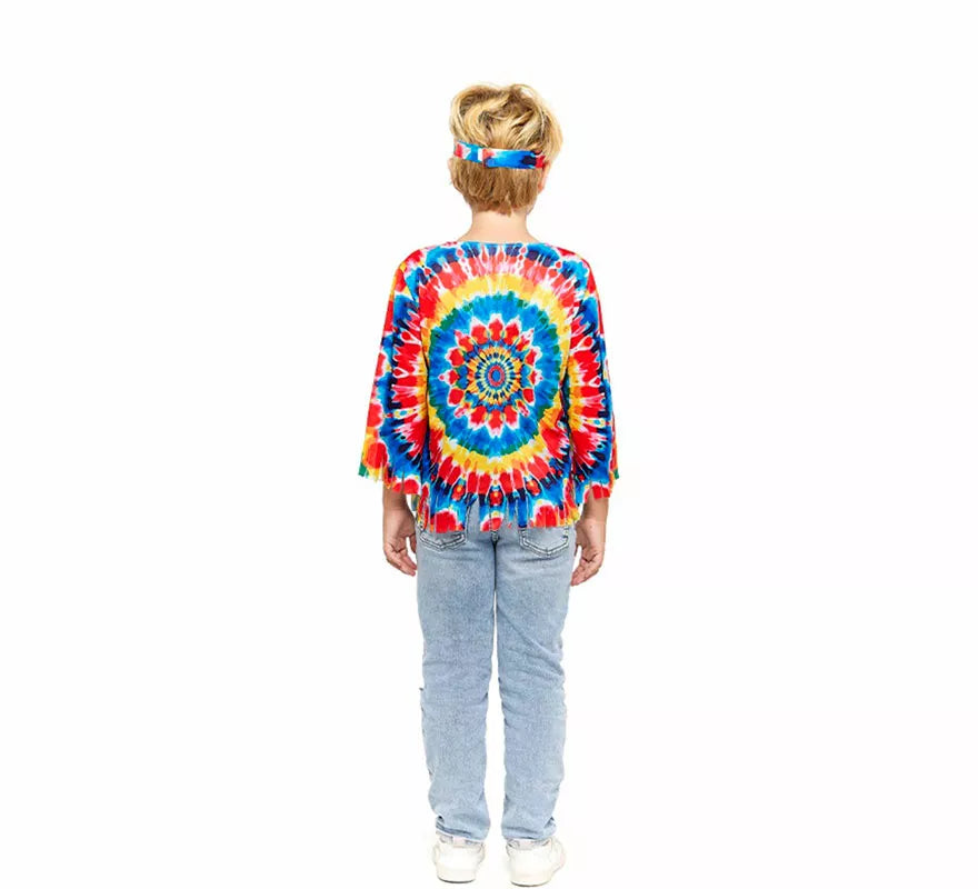 Translation missing: es.Disfraz de Hippie multicolor para niño
