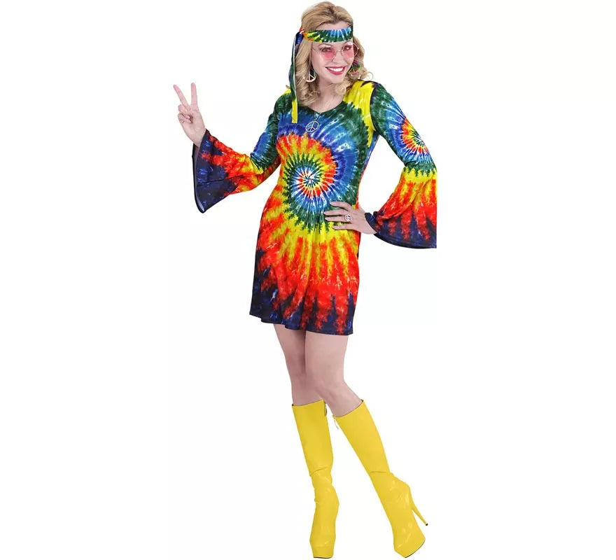 Translation missing: es.Disfraz de Hippie Ondas Psicodélicas para mujer
