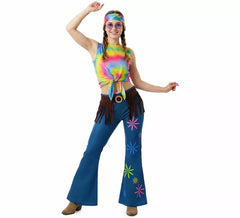 Disfraz de Hippie Psicodélica para mujer