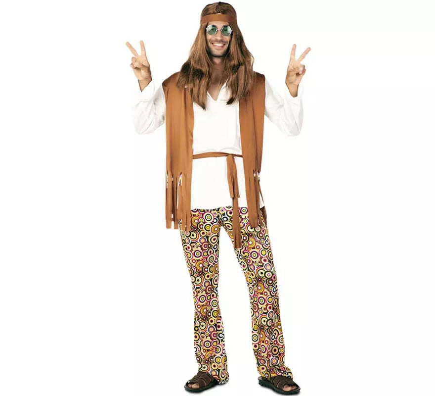 Translation missing: es.Disfraz de Hippie Psicodélico para hombre