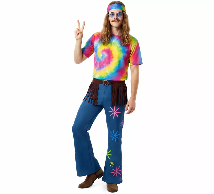 Translation missing: es.Disfraz de Hippie Psicodélico para hombre