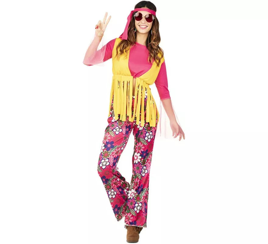 Translation missing: es.Disfraz de Hippie rosa para mujer
