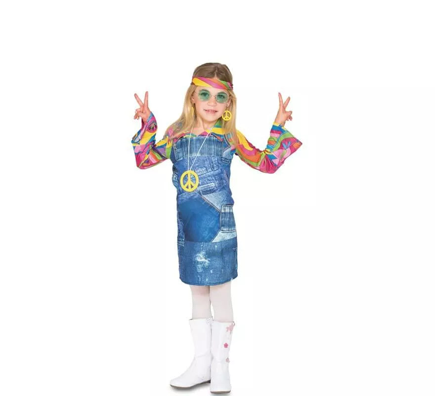 Translation missing: es.Disfraz de Hippie vaquera para niña
