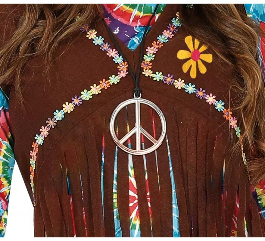 Translation missing: es.Disfraz de Hippy con Chaleco para mujer