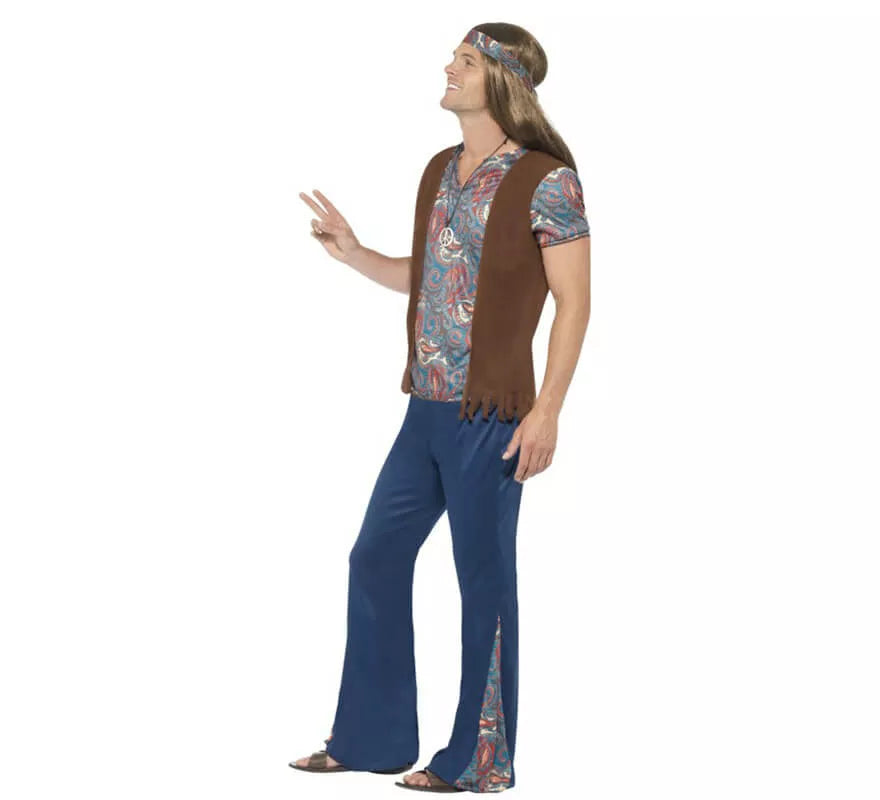 Translation missing: es.Disfraz de Hippy Multicolor para hombre