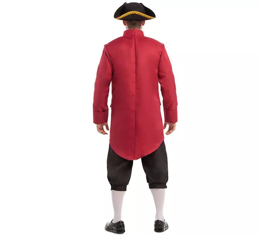 Translation missing: es.Disfraz de Hombre Colonial rojo y negro para hombre