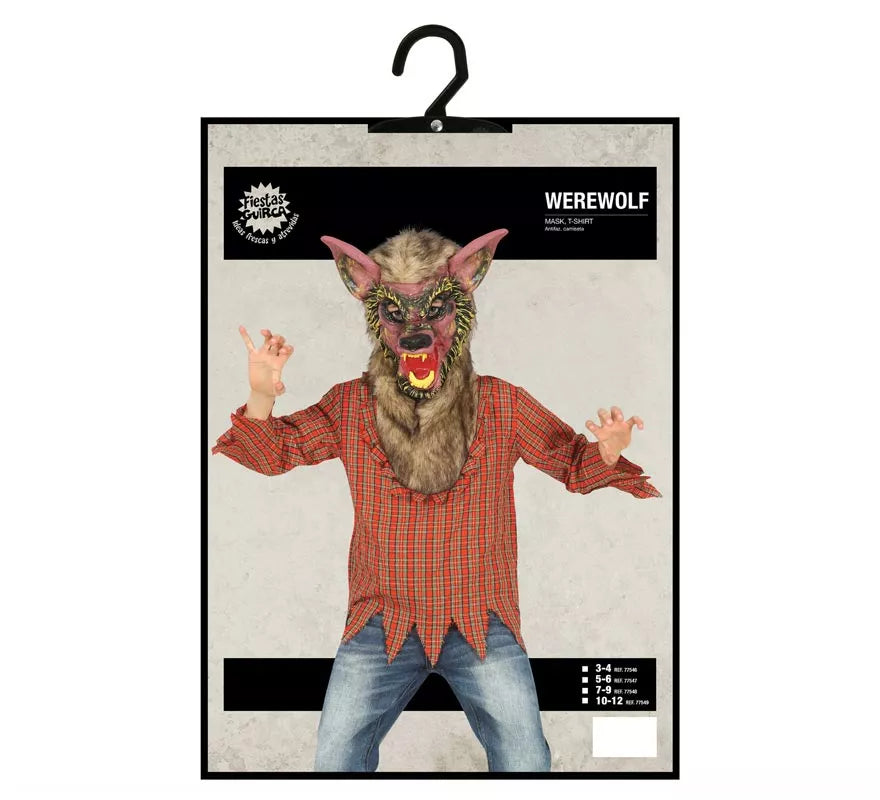 Translation missing: es.Disfraz de Hombre Lobo con colmillos para niño
