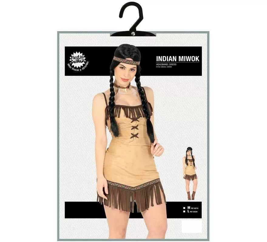 Disfraz de India Miwok para mujer