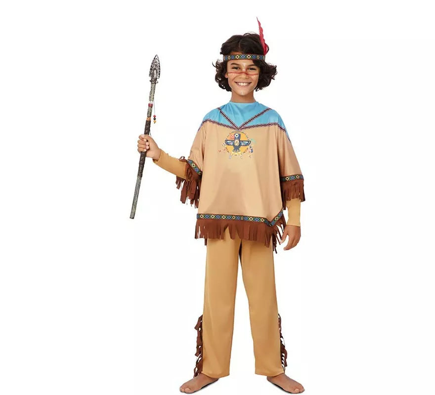 Translation missing: es.Disfraz de Indio Apache con tocado para niño