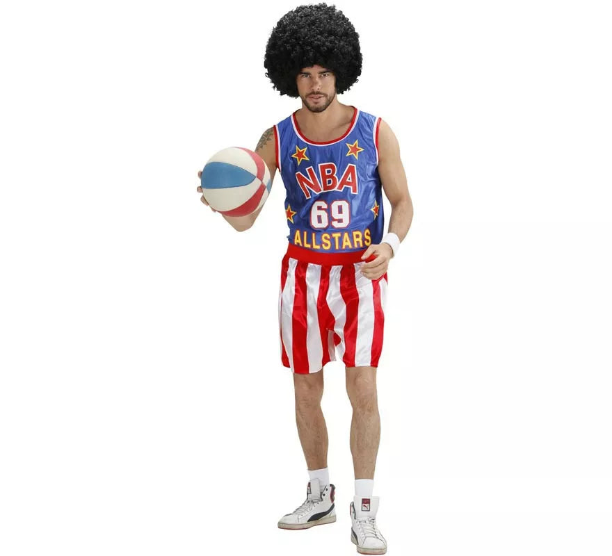 Translation missing: es.Disfraz de Jugador de Baloncesto azul y rojo para hombre