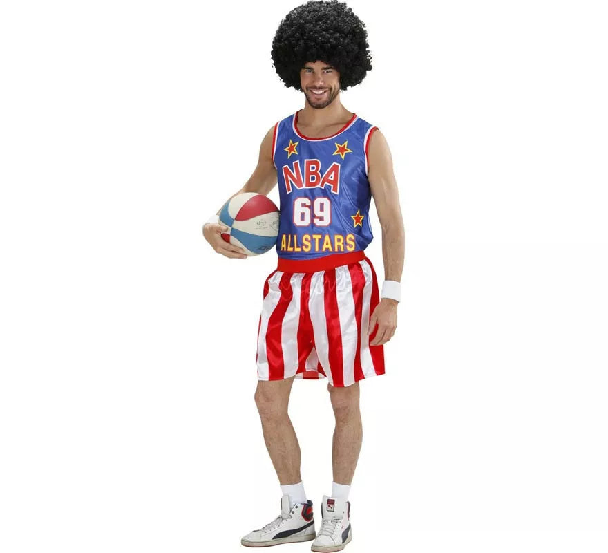 Translation missing: es.Disfraz de Jugador de Baloncesto azul y rojo para hombre