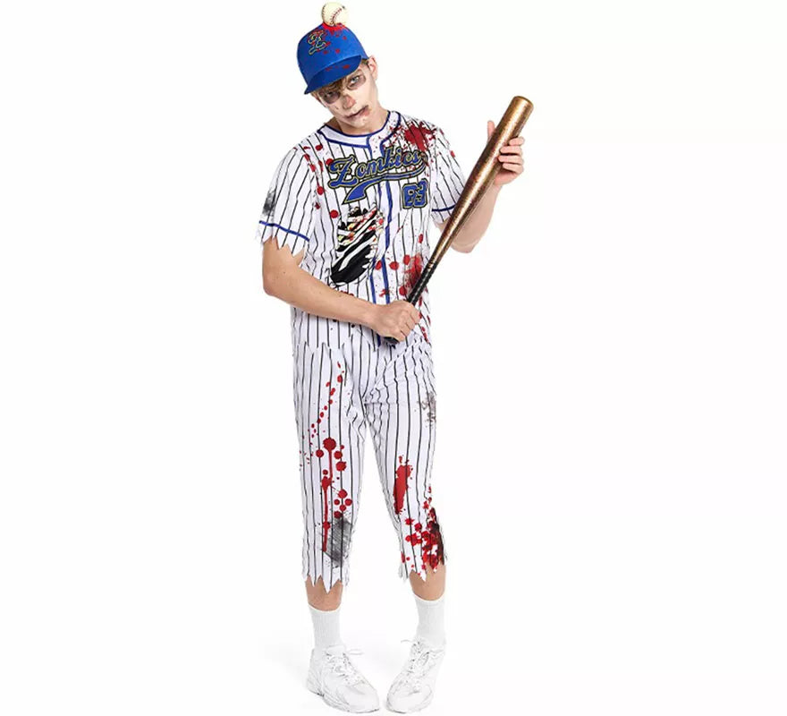 Translation missing: es.Disfraz de Jugador de Béisbol Zombie para hombre