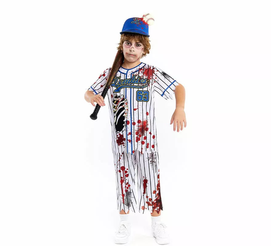 Translation missing: es.Disfraz de Jugador de Béisbol Zombie para niño
