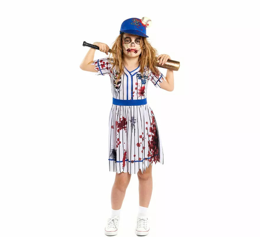 Translation missing: es.Disfraz de Jugadora de Béisbol Zombie para niña