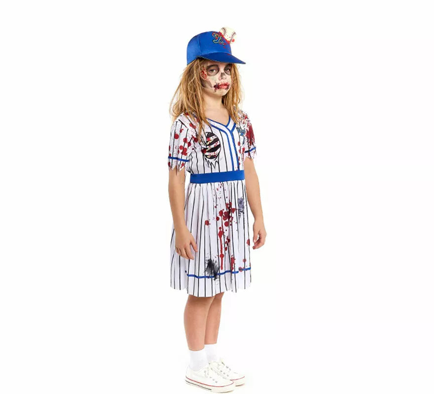 Translation missing: es.Disfraz de Jugadora de Béisbol Zombie para niña