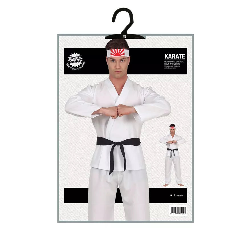 Translation missing: es.Disfraz de Karateca Blanco para Hombre
