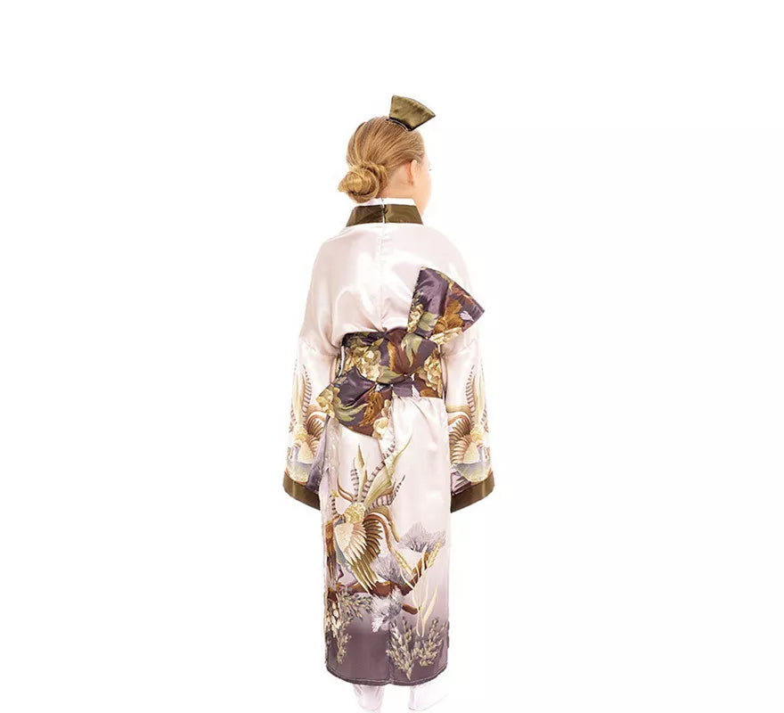 Translation missing: es.Disfraz de Kimono Japonés Tradicional color pastel para niña
