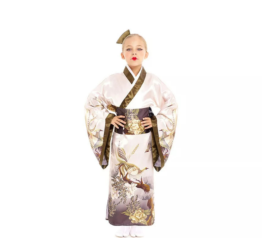 Translation missing: es.Disfraz de Kimono Japonés Tradicional color pastel para niña