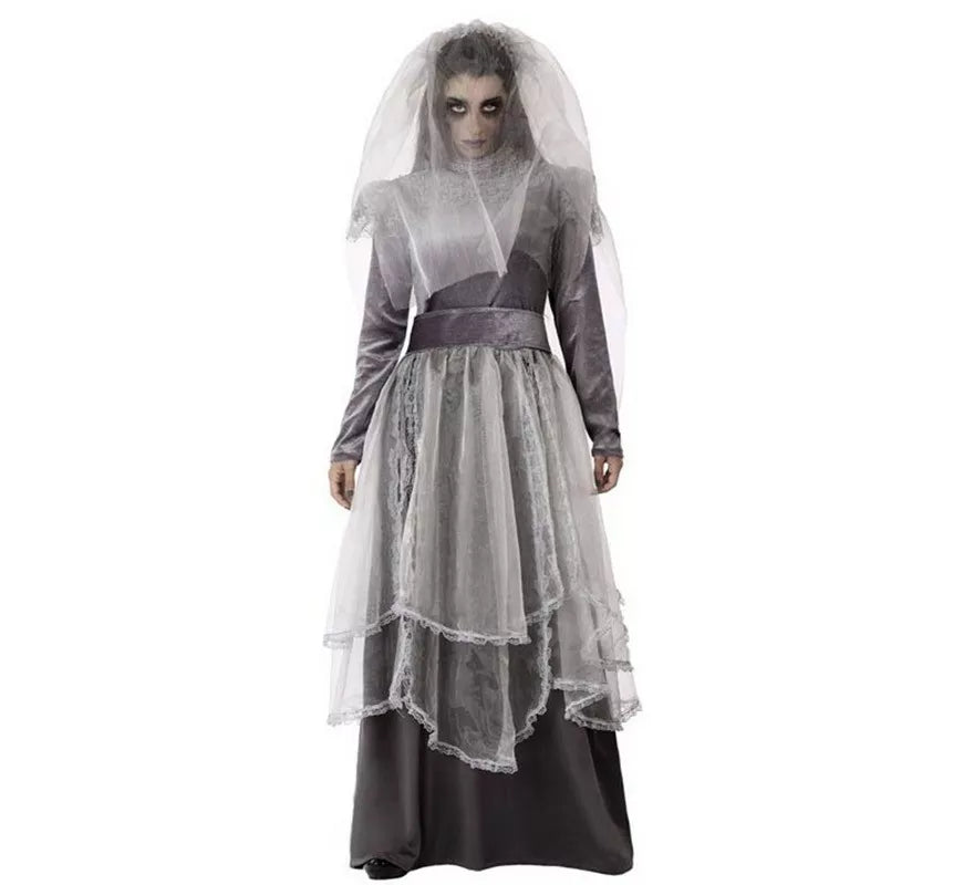 Translation missing: es.Disfraz de La Llorona gris para mujer