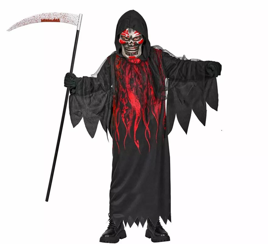 Translation missing: es.Disfraz de la Muerte Ardiente con Máscara para niños