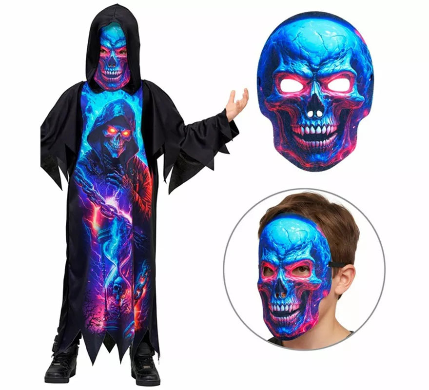 Disfraz de la Muerte Fluorescente para niños